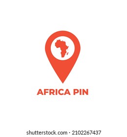 Pin Map Africa Logo Design 