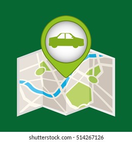 pin map car environment icon vector illustration eps 10