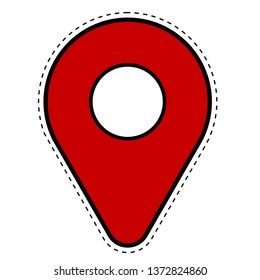 Pin map dotted sticker. Vector illustration design