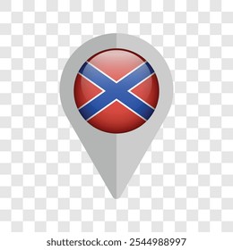 Pin map flag of Novorussia isolated on transparent background. Vector illustration - Powered by Shutterstock - Get 15% off with code: PIKWIZARD15