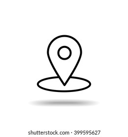 pin map flat icon isolate on white background vector illustration eps 10