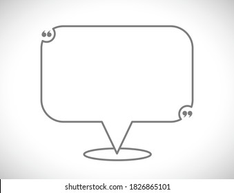 ícone de conceito entre aspas no quadro do mapa de pin