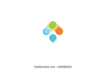 pin map and geolocations logo icon vector