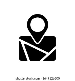 Pin map gps outline icon isolated. Symbol, logo illustration for mobile concept and web design.