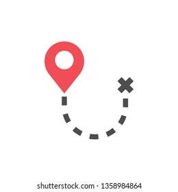 Pin map graphic design template vector isolated illustration