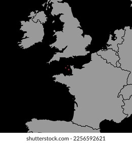 Pin map with Guernsey flag on world map. Vector illustration.