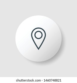 Pin map icon 3d. Location modern icon. sign marker