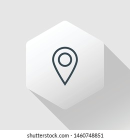 Pin map icon 3d. Location modern icon. sign marker