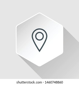 Pin map icon 3d. Location modern icon. sign marker