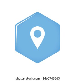 Pin map icon 3d. Location modern icon. sign marker