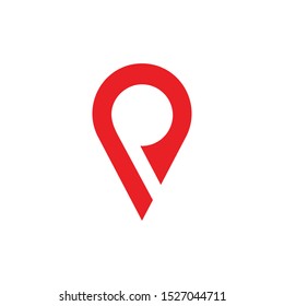 Pin map icon design template vector isolated