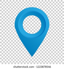 Pin map icon in flat style. Gps navigation vector illustration on isolated background. Target destination business concept.