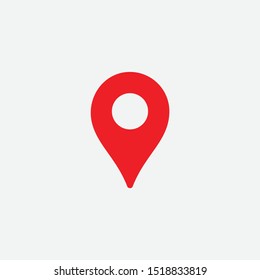 Pin map icon in flat style. Gps navigation vector illustration o. N isolated background. Target destination business concept