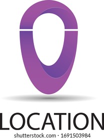 Pin map icon. Location logo.