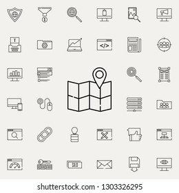 pin map icon. seo and online marketing icons universal set for web and mobile