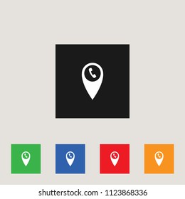 Pin map icon, stock vector illustration, EPS10.