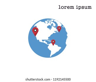 Pin map icon vector