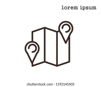 Pin map icon vector