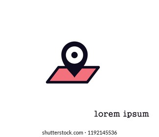 Pin map icon vector