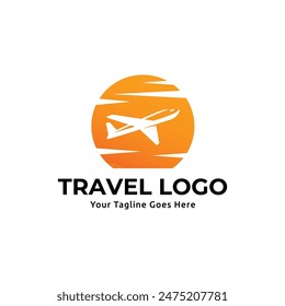 Pin map illustration for travel icon logo design
