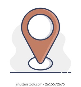Pin map isolated icon. Map pointer. Map markers. GPS location symbol. Navigation sign. Graph symbol for travel and tourism web site and apps, logo, app, UI