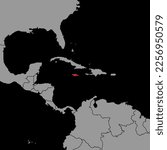 Pin map with Jamaica flag on world map. Vector illustration.