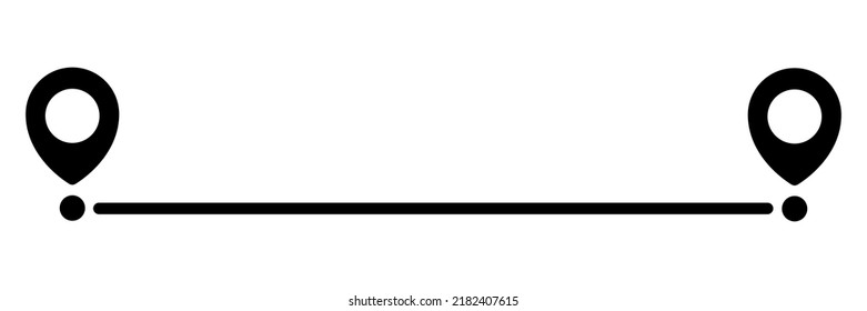 Pin map line. Navigation pointers. Vector illustration isolated on white.