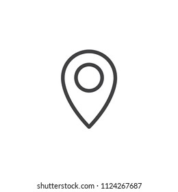 Pin map location icon line vector design