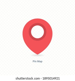 pin map location icon single graphic design element vector illustration for business presentation, info-graphic, web and mobile application, app user interface