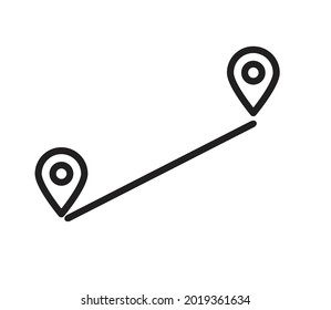 Pin map location icon vector flat style illustration