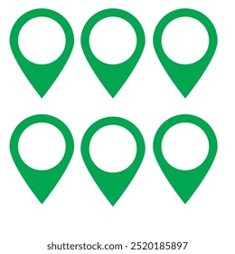 Un pin o pin de mapa para un marcador de ubicación en un mapa. Icono de navegación y ubicación. Indicador de posición del mapa. Icono de dirección y navegación. Vector.