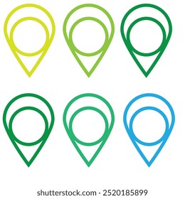 Un pin o pin de mapa para un marcador de ubicación en un mapa. Icono de navegación y ubicación. Indicador de posición del mapa. Icono de dirección y navegación. Vector.