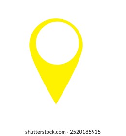 A pin or map pin for a location marker on a map. Navigation and location icon. Map position indicator. Direction and navigation icon. Vector.