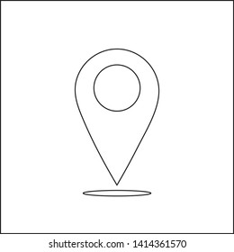 Pin Map Location Symbol Icon Vector