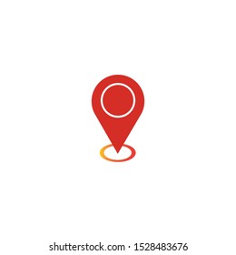 pin map location, travel icon, symbol modern flat, tag navigation point.