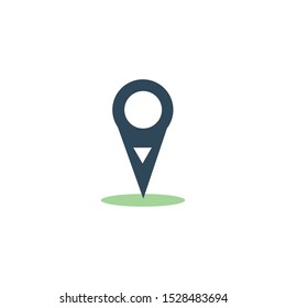 pin map location, travel icon, symbol modern flat, tag navigation point.