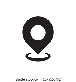 Pin map location vector, black color, eps 10