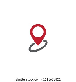 Pin map logo icon design illustration vector