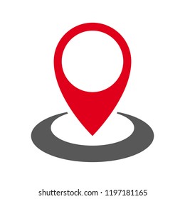 Pin map marker pointer icon, GPS location flat symbol – stock vector