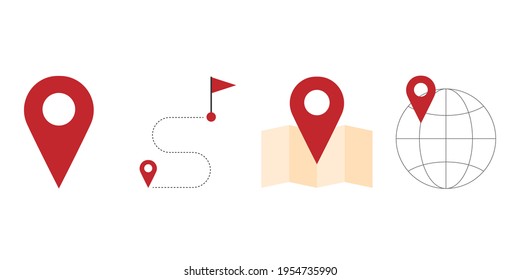 Pin map marker pointer icon