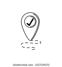 pin map navigation illustration vacation travel icon line image design