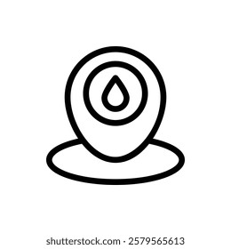 Pin Map Outline Icon. Pin Map Icon