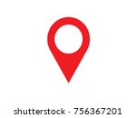 Pin map place location icon, Vector illustration with modern flat design on background for your unique location pin marker, pointer, destination label element design.