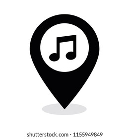 Pin map place location icon.