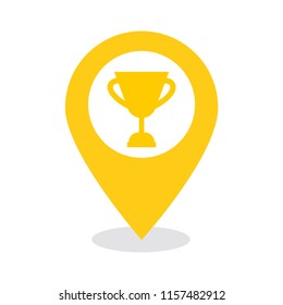 Pin map place location icon.