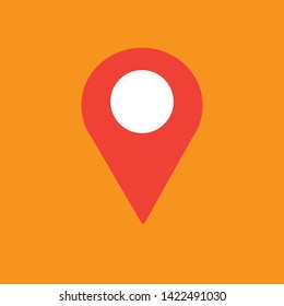 Pin map place location icon, Vector illustration with modern flat design on background for your unique location pin marker, pointer, destination label element design
