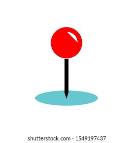 Pin map place location icon, Vector illustration with modern flat design on background for your location pin marker