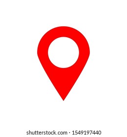 Pin map place location icon, Vector illustration with modern flat design on background for your location pin marker