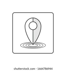pin map place location icon. - illustration flat design on white background for your location pin marker, pointer and destination label element design.