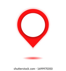 Pin map place location icon , Pin map symbol. red pin. vector illustration. EPS 10